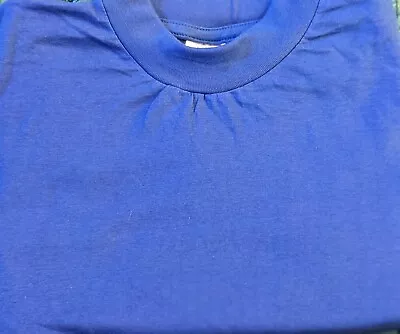 Buy Unisex Long Sleeve Xl T-shirt Top Plain Blue Mens Ladies 100% Cotton Round Neck  • 6.99£