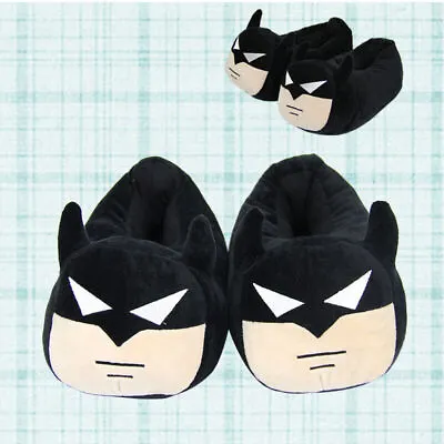 Buy The Batman Soft Plush Slippers Adult Winter Warm Cartoon Home Shoes Gift 28CM • 13.32£