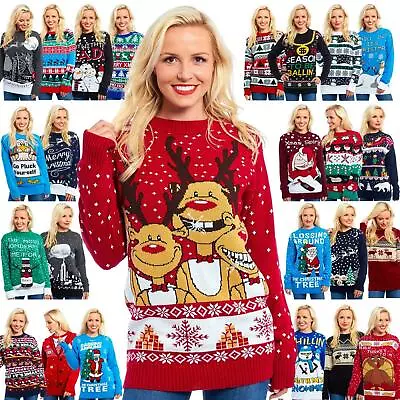 Buy Christmas Jumper Unisex Men Ladies Women Xmas Knit Sweater Funny Cheesy Novelty • 11.99£