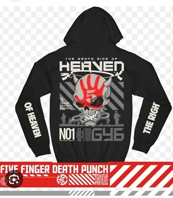 Buy OFFICIAL Five Finger Death Punch (FFDP) Wrong Side Anniversary Zip Hoodie (M) • 20£