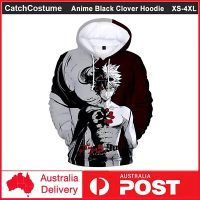 Buy Hot Anime Black Clover Hoodie 3D Printed Sweater Sweatshirt Pullover Jacket Coat • 21.02£