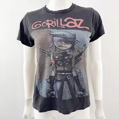 Buy VINTAGE Gorillaz Parlophone Records Graphic Band T-Shirt Guns NOODLE Size XS • 98.49£