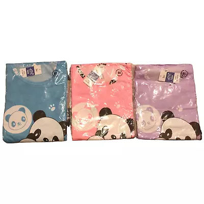 Buy Ladies Pyjama Set Cotton Rich Panda Teddy Printed Loungewear Nightwear PJS New • 5.99£