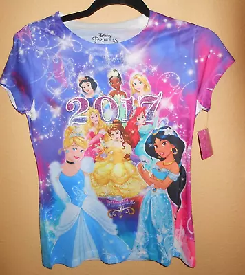 Buy Disney Princess “2017” Girls Youth Tee Shirt Size L 10/12 - NWT • 7.96£