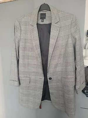 Buy Ladies Grey Checked Jacket From New Look Size 16 • 3£