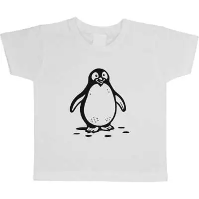 Buy 'Penguin Waddling On The Ice' Children's / Kid's Cotton T-Shirts (TS046104) • 5.99£