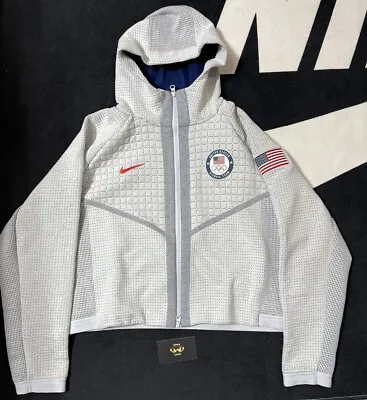 Buy Nike Olympic Team USA Tech Fleece CT2582-043 $155 Zip Hoodie Jacket Wmns Sz XL • 67.55£