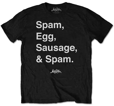 Buy Monty Python Spam Black T-Shirt OFFICIAL • 12.29£