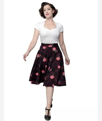 Buy Rock Steady Plus Size Retro Pinup Girl Car Show Swing Skirt Clothing NWT 4XL • 23.62£