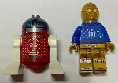 Buy Lego Star Wars Minifigures - C-3PO & R2 D2 Christmas Jumper Sw1241, Sw1238 75340 • 9.99£