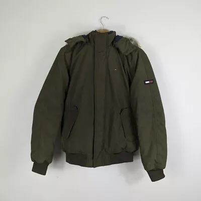 Buy Tommy Hilfiger Olive Green Parka Coat Jacket Size Small S • 35£