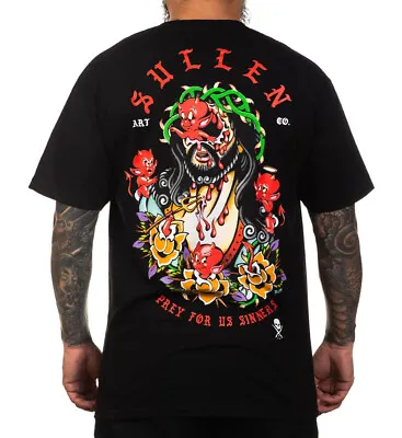 Buy Sullen Sinner Cheeky Devil Jesus Tattoo Artist Black Standard T Shirt M-3XL UK • 28.99£