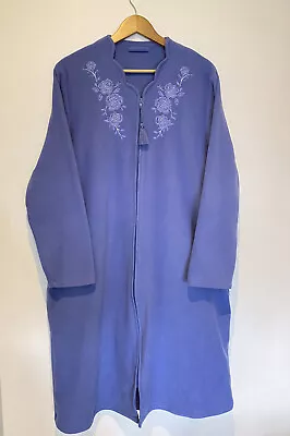 Buy Women's St Michael House Coat Dressing Gown Mid Length Hyacinth Floral UK 16-18 • 18.99£
