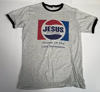 Buy VTG Jesus Mary Chain Pepsi T Shirt Shoegaze Band Lost Generation Punk M Medium • 47.25£