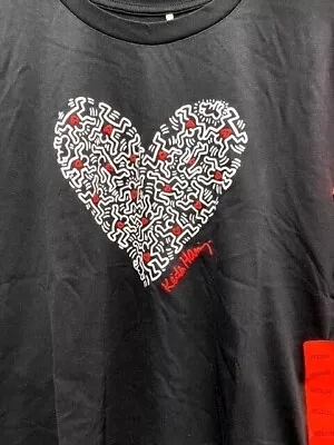 Buy New Keith Haring T Shirt Heart Abstract Pop Art Unisex White Black Coral Sm M Lg • 8.99£