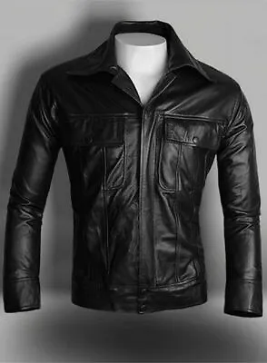 Buy Mens Rock N Roll Elvis Presley Black Leather Jacket • 99£