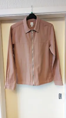 Buy River Island Mens Zip Up Jacket Shacket In Pink/Salmon Size Small • 15£