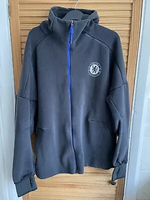 Buy Adidas Chelsea Fc Grey Thick Lined Hooded Jacket, Size XL • 15£