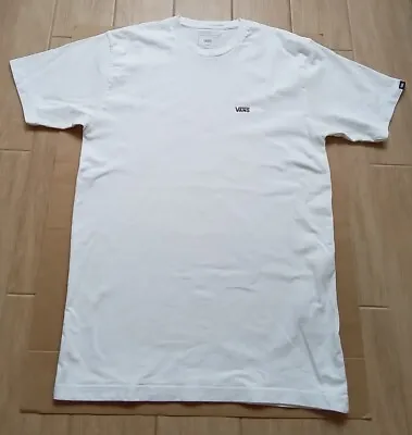 Buy Vans Mens Left Chest Logo T-Shirt Size S/M White Classic Fit 100% Cotton • 11.50£