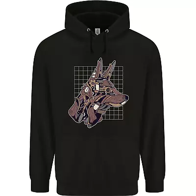 Buy A Steampunk Wolf Mens 80% Cotton Hoodie • 19.99£