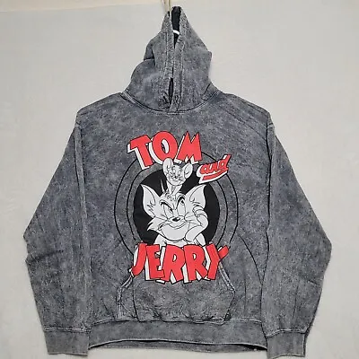 Buy TOM And JERRY Womens Hoodie Size M Medium Long Sleeve Gray Sweatshirt Pullover • 26.90£