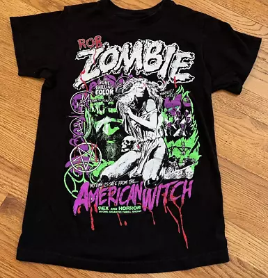 Buy Rob Zombie American Witch Shirt Size Woman's Small Heavy Metal Band Tee • 23.58£