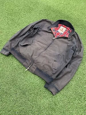 Buy Baracuta G9 Harrington Jacket Size 46 Black Cotton Made In England Tartan Lining • 40£