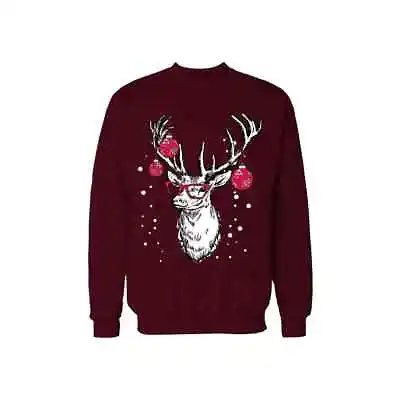 Buy Funny Deer Reindeer Christmas Sweater Xmas Jumper Unisex Sweatshirt Jingle Bells • 15.99£