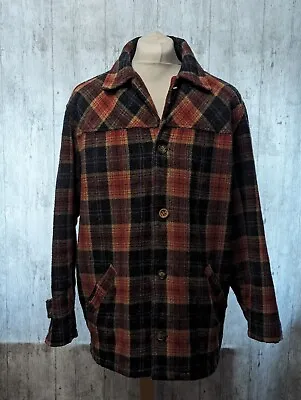 Buy Vtg Pine Ridge Lumber Jack Plaid Wool/Blend Chore Quilted Jacket Size L. • 49.99£
