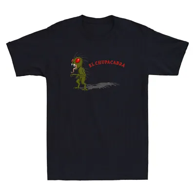 Buy Chupacabra Stands Fangs Bared Red Eyes Mexican Mythology Vintage Men's T-Shirt • 18.99£