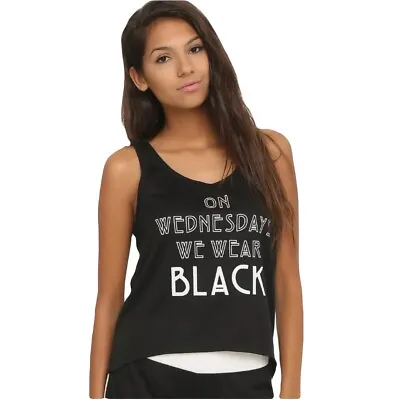 Buy Hot Topic American Horror Story On Wednesdays We Wear Black Mesh Tank Size S￼ • 18.32£