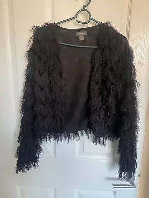 Buy Black Fluffy Going Out Jacket • 2£