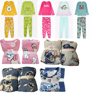 Buy Primark Disney Character Fleece Pyjamas Ladies Women's Warm Cosy Nightwear • 24.99£