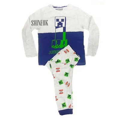 Buy Brand New PRIMARK MINECRAFT Creeper Kids/boys Cotton Long Sleeved Pyjama Set Pjs • 19.99£