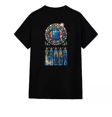 Buy Unisex T-Shirt - Dr. Who Stained Glass - TV Sci Fi British Space Classic Gift • 12.95£