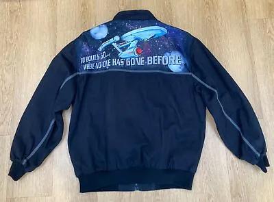 Buy Star Trek Jacket The Bradford Exchange ‘To Boldly Go …’ Panel On Back -Size L • 75£