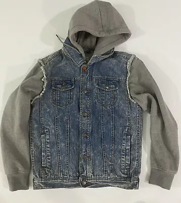 Buy Women’s Denim Jacket With Hoodie Size Small • 32.93£