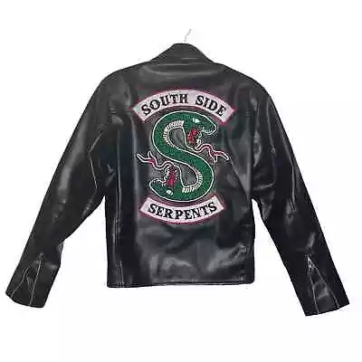 Buy Faux Leather Riverdale Southside Serpents Jacket Grunge Emo Boho Sm Riverdale • 23.16£