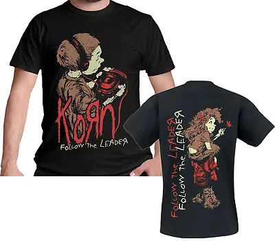 Buy Korn Follow The Leader T Shirt Official Black New • 16.95£