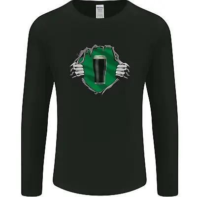 Buy Guiness Ripped Top Funny Alcohol Beer Mens Long Sleeve T-Shirt • 12.99£