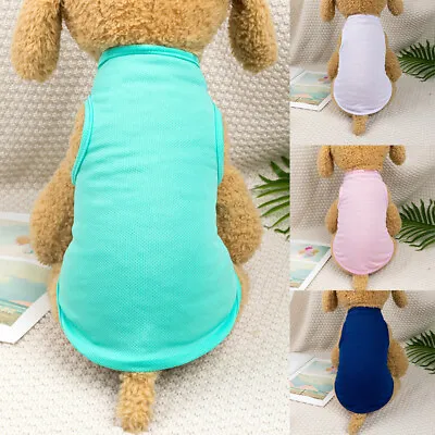 Buy Pet T-shirt Puppy Pet Cat Skirt Dog Vest Clothes Small Dog Breathable • 2.94£