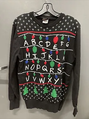Buy Christmas Stranger Things Alphabet Pullover Sweater S • 19.30£