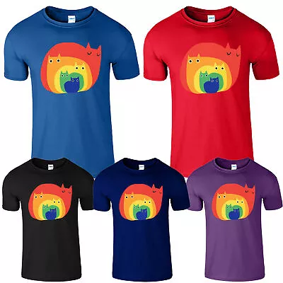 Buy Rainbow Cat Studio Mens Tshirt Funny Kids Girls Boys Merch Youtuber Top T Shirt • 10.49£