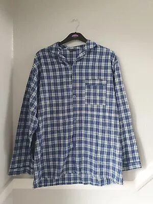 Buy Urban Spirit Men's Blue Check Long Sleeve Pyjama Shirt.  Size XXL • 2£