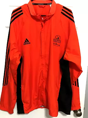 Buy BOSTON MARATHON 2012 Men Orange Zip Climaproof Windbreaker 2XL Adidas NEW TAGS • 9.49£