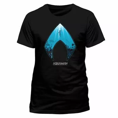 Buy Aquaman Movie And Symbol Black T-Shirt • 10£