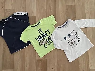 Buy Baby Boy 12-18 Months Nutmeg Mini Rebel Matalan 2 Short & 1 Long Sleeve T-Shirts • 3£