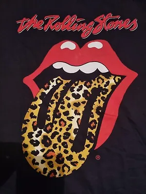 Buy Amplified Womens Tshirt The Rolling Stones Leopard Voodoo Lounge T Shirt Top  • 6£
