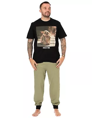 Buy Star Wars Movie Pyjamas For Men | Black/Khaki Lounge Pants T-Shirt Set • 19.95£