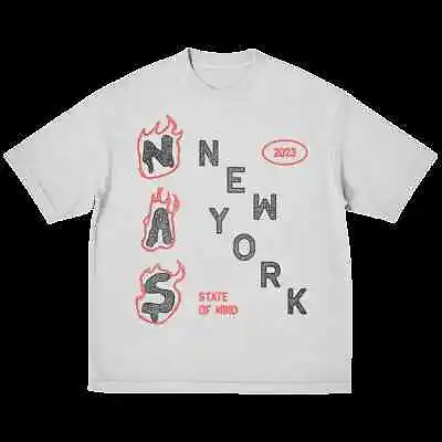 Buy NAS Nysom Tour 2023 OFFICIAL Cement NEW YORK STATE OF MIND ⭐Doublesided⭐ T-SHIRT • 19.99£